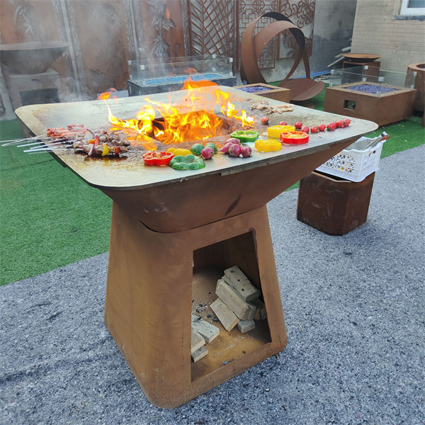 Lubang Api Panggangan Barbekyu Corten Steel